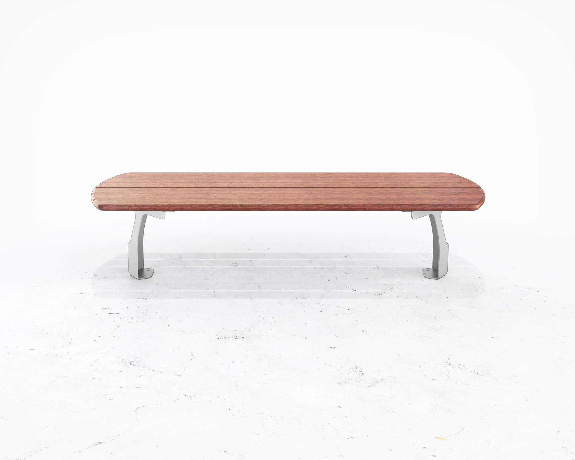 Street and Garden –ARRAY-backless-platform-bench—front