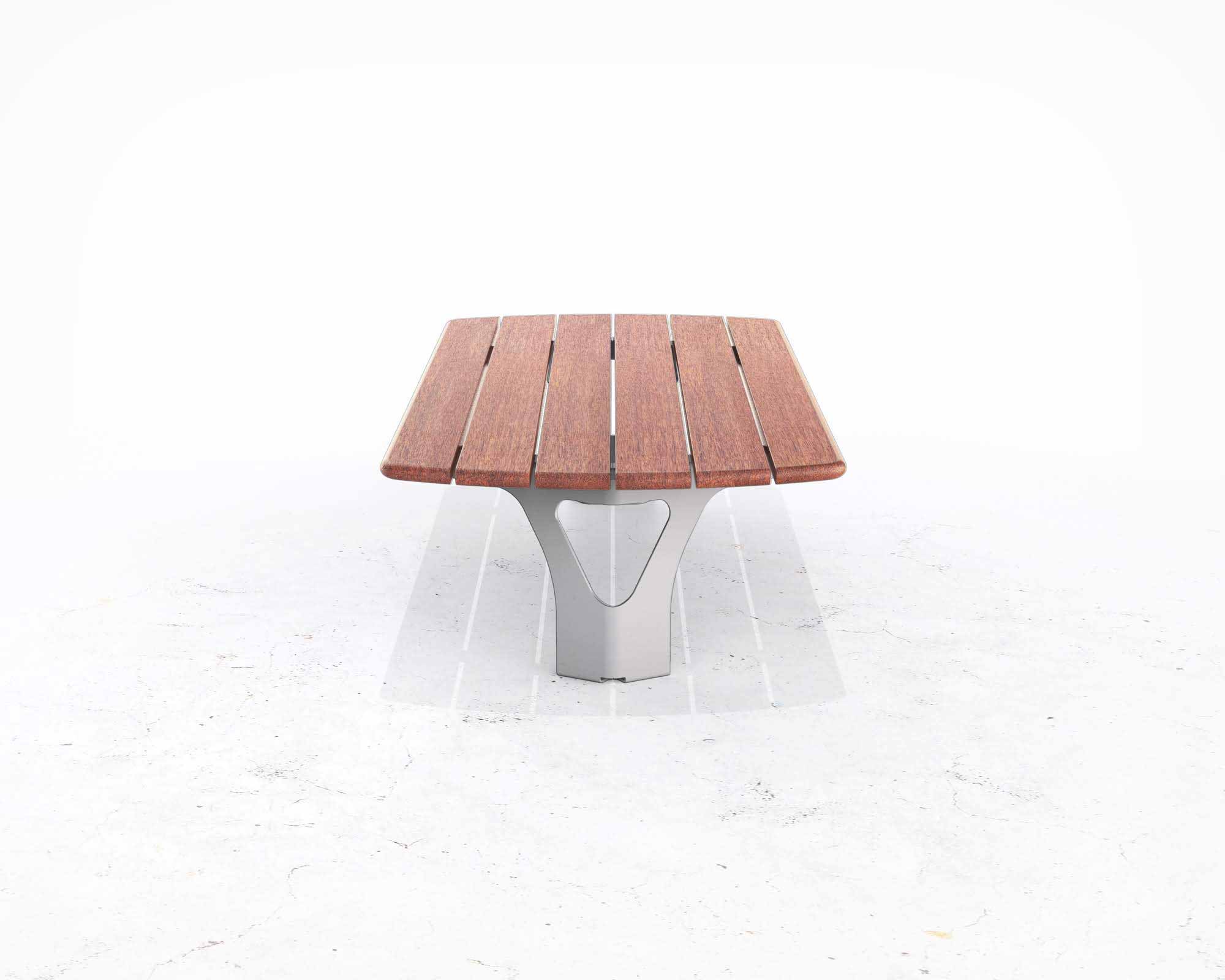 Street and Garden –ARRAY-backless-platform-bench—side