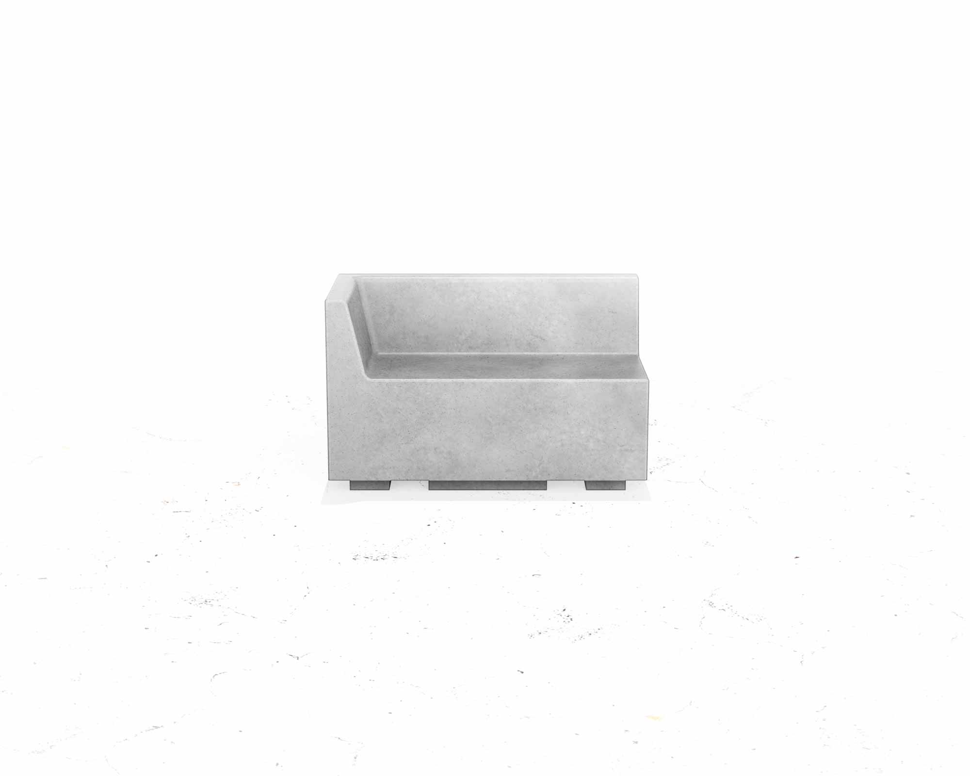 Street and Garden –Blok-Backed-Bench—Front