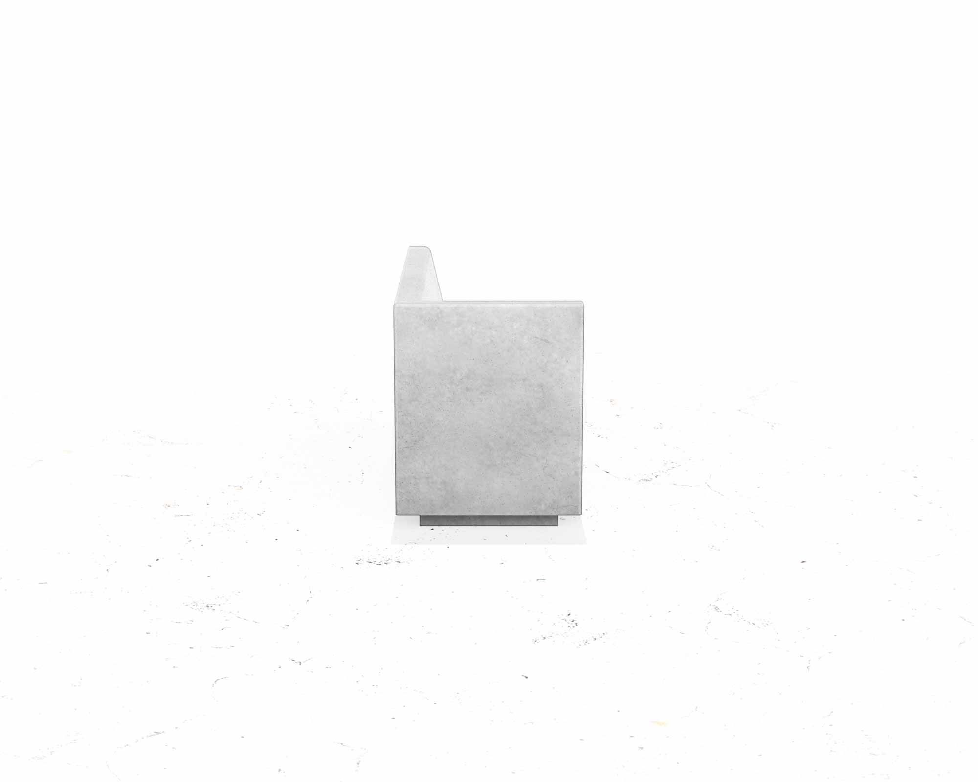 Street and Garden –Blok-Backed-Bench—Side