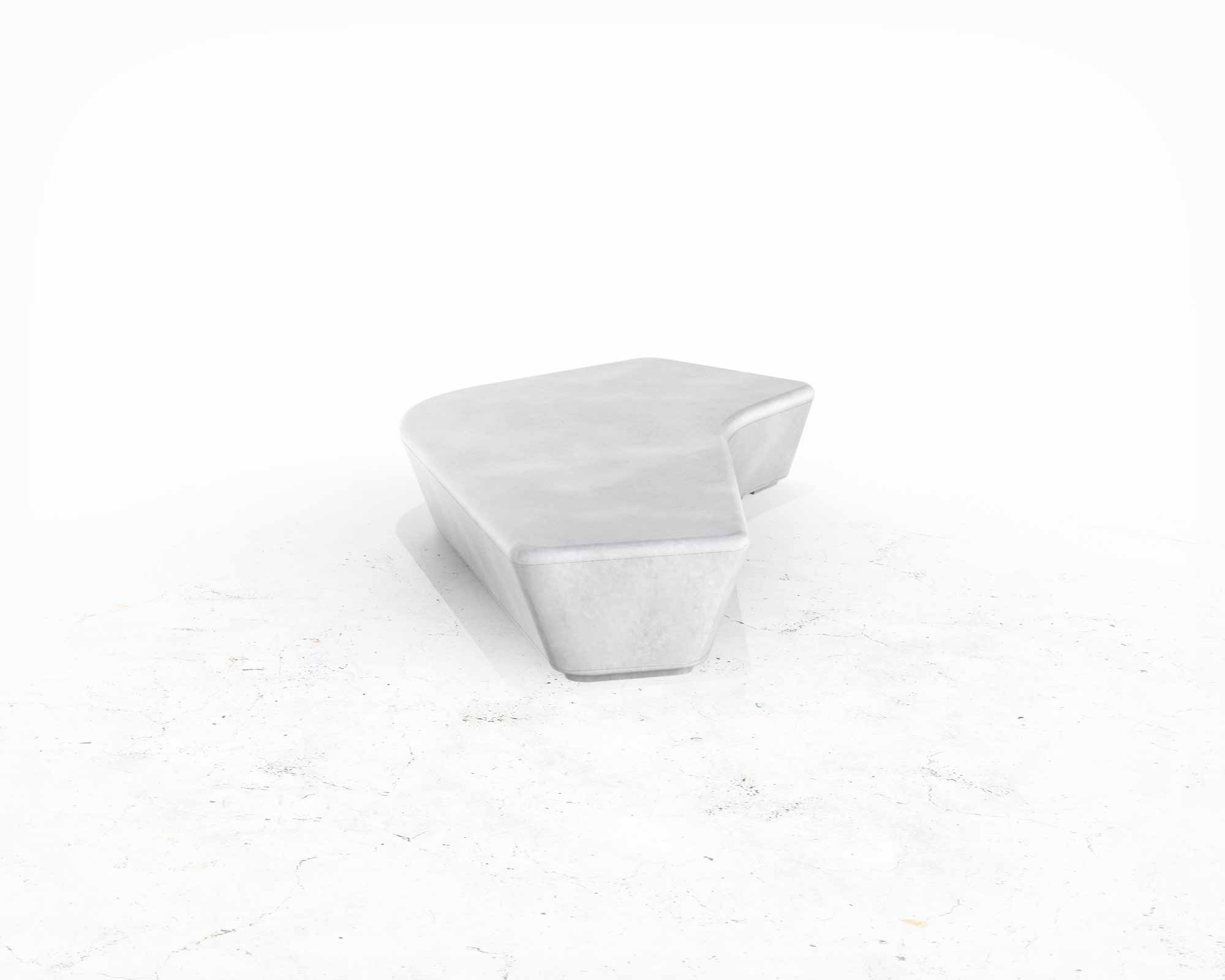 Street and Garden –Boulder-Backless-Platform-Bench-Side