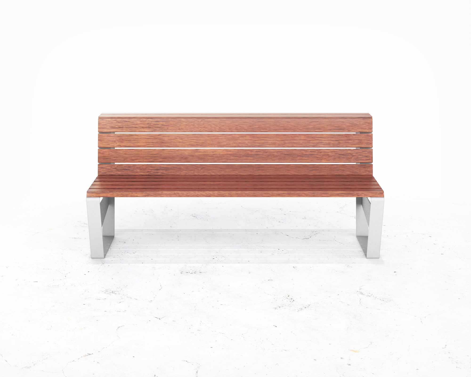 Street and Garden –cruiser-backed-bench-front
