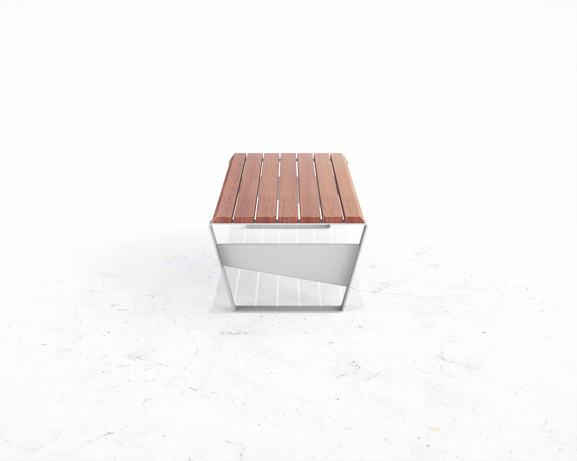 Street and Garden –cruiser-backless-platform-bench-side