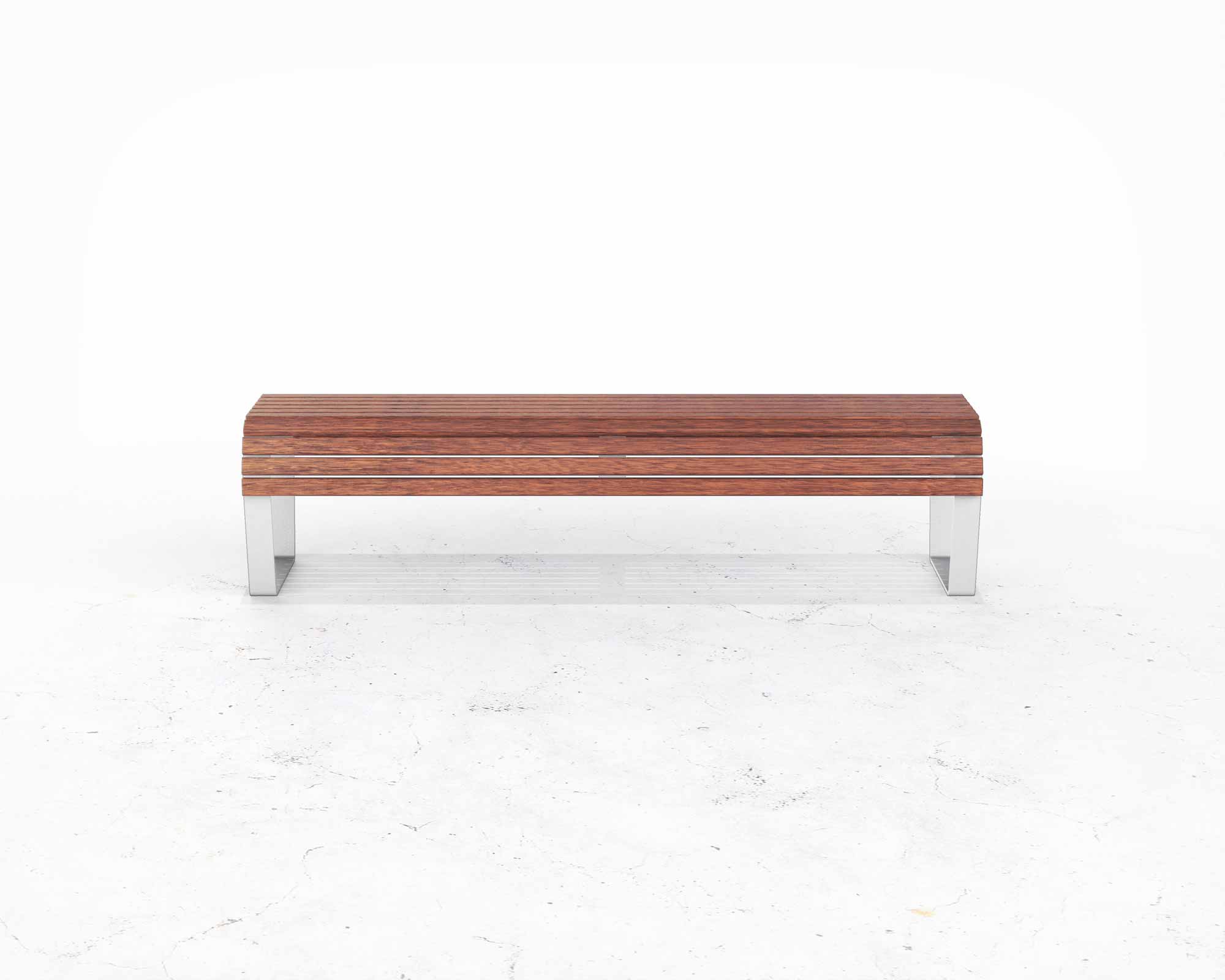 Street and Garden –dek-backles-bench-front