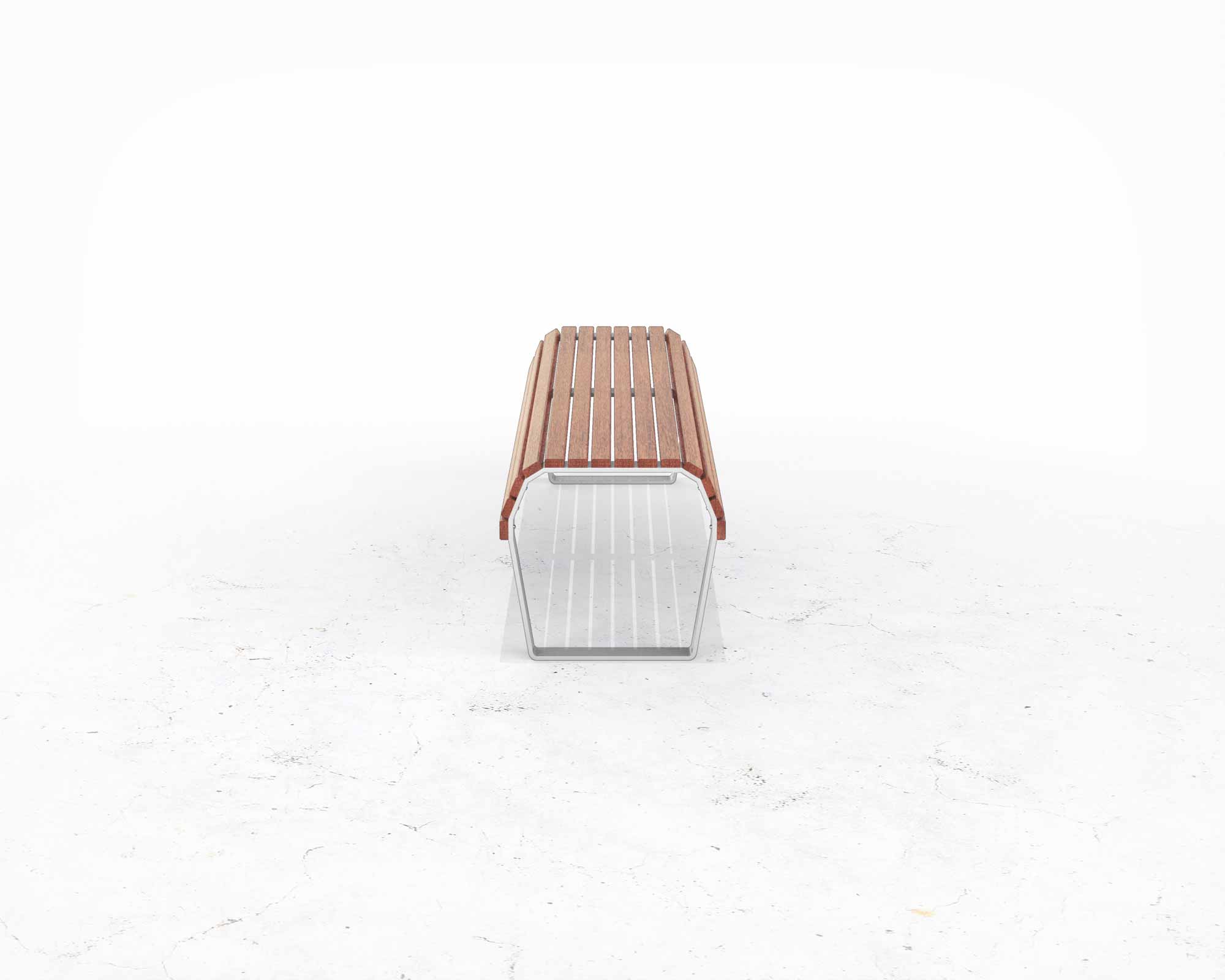 Street and Garden –dek-backless-bench-side