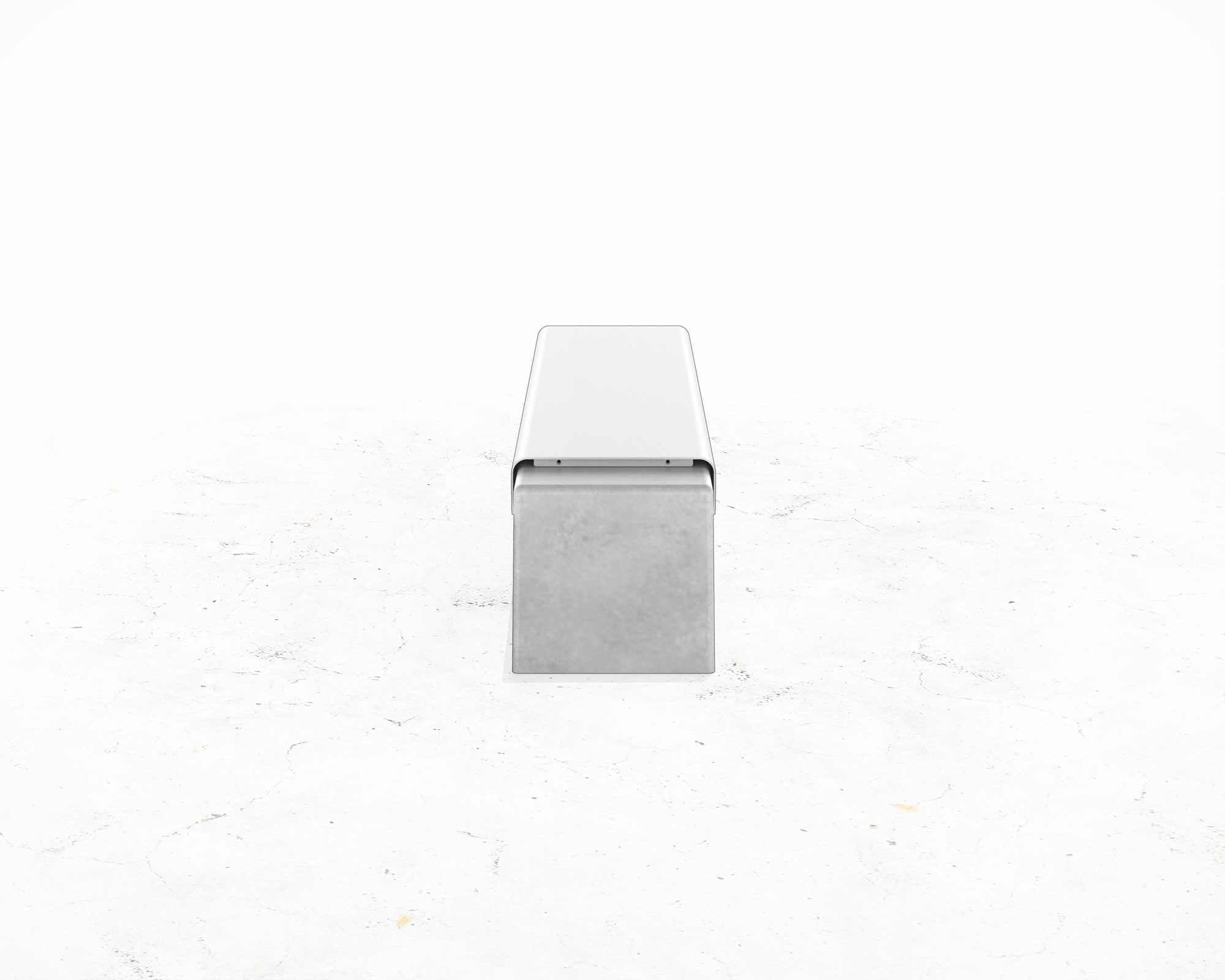 Street and Garden –Drape-backless-Bench—Side