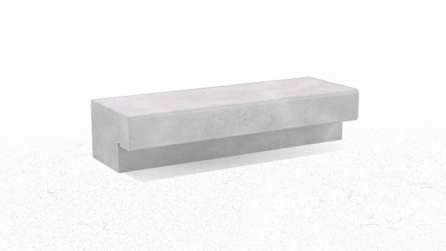 Concrete Backless Platform Bench