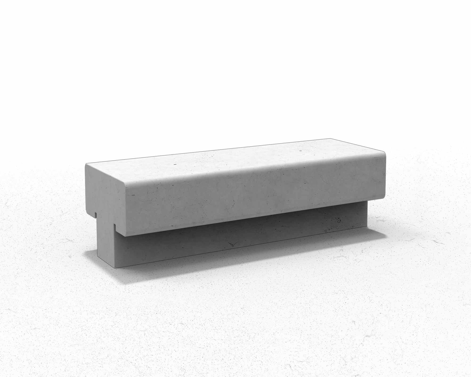 Street and Garden –Drape-Concrete-Backless-Bench-Double-Recess—Hero-Render