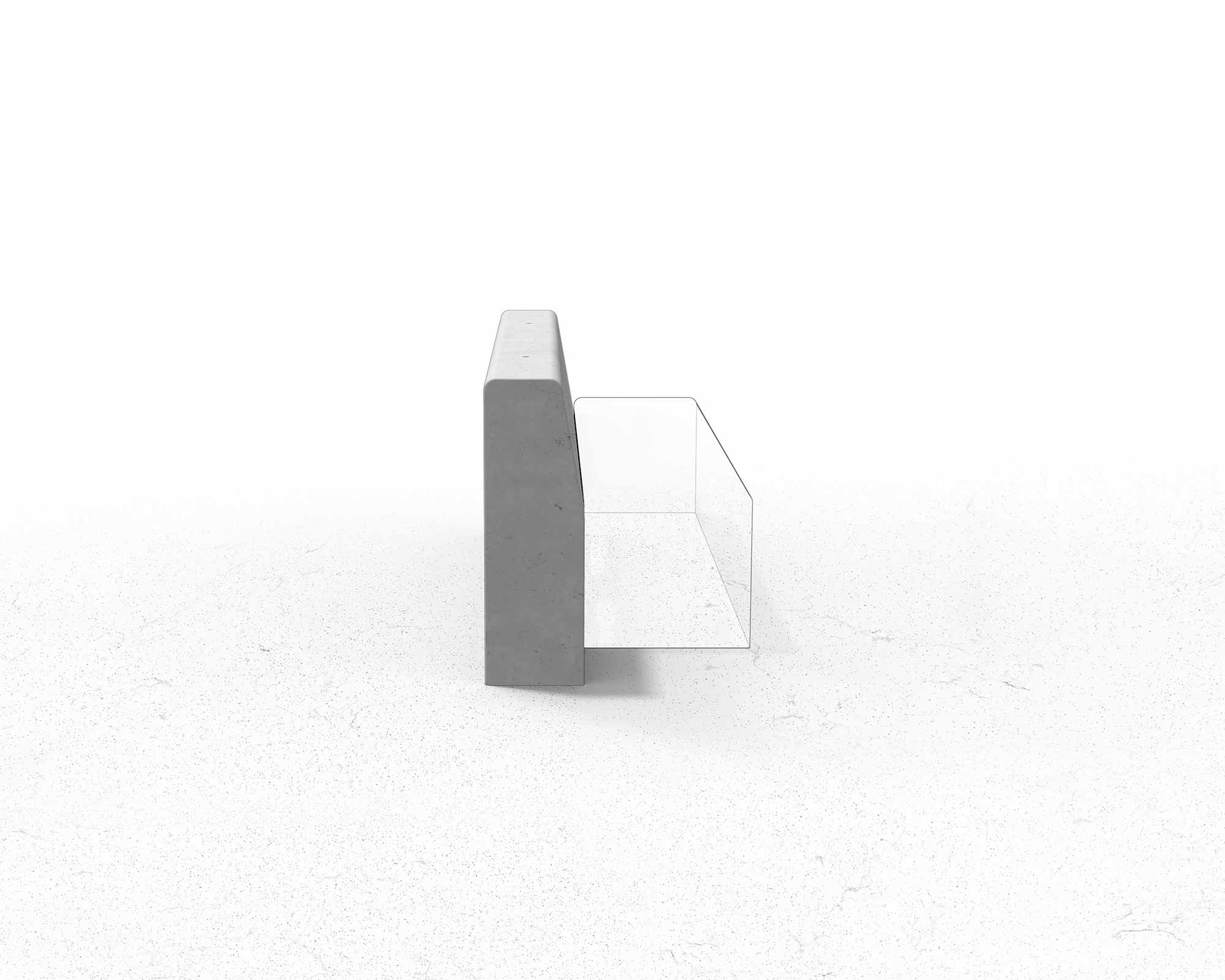 Street and Garden –Drape-Concrete-Wall-Side—Render