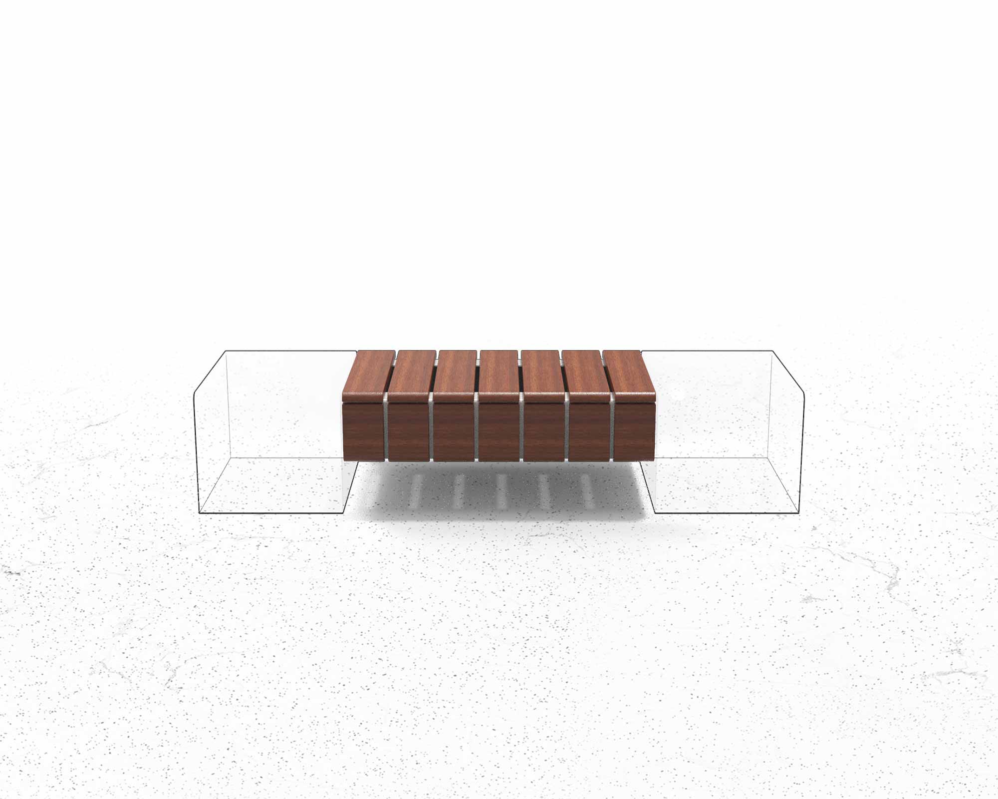 Street and Garden –Drape-timber-backless-platform-front
