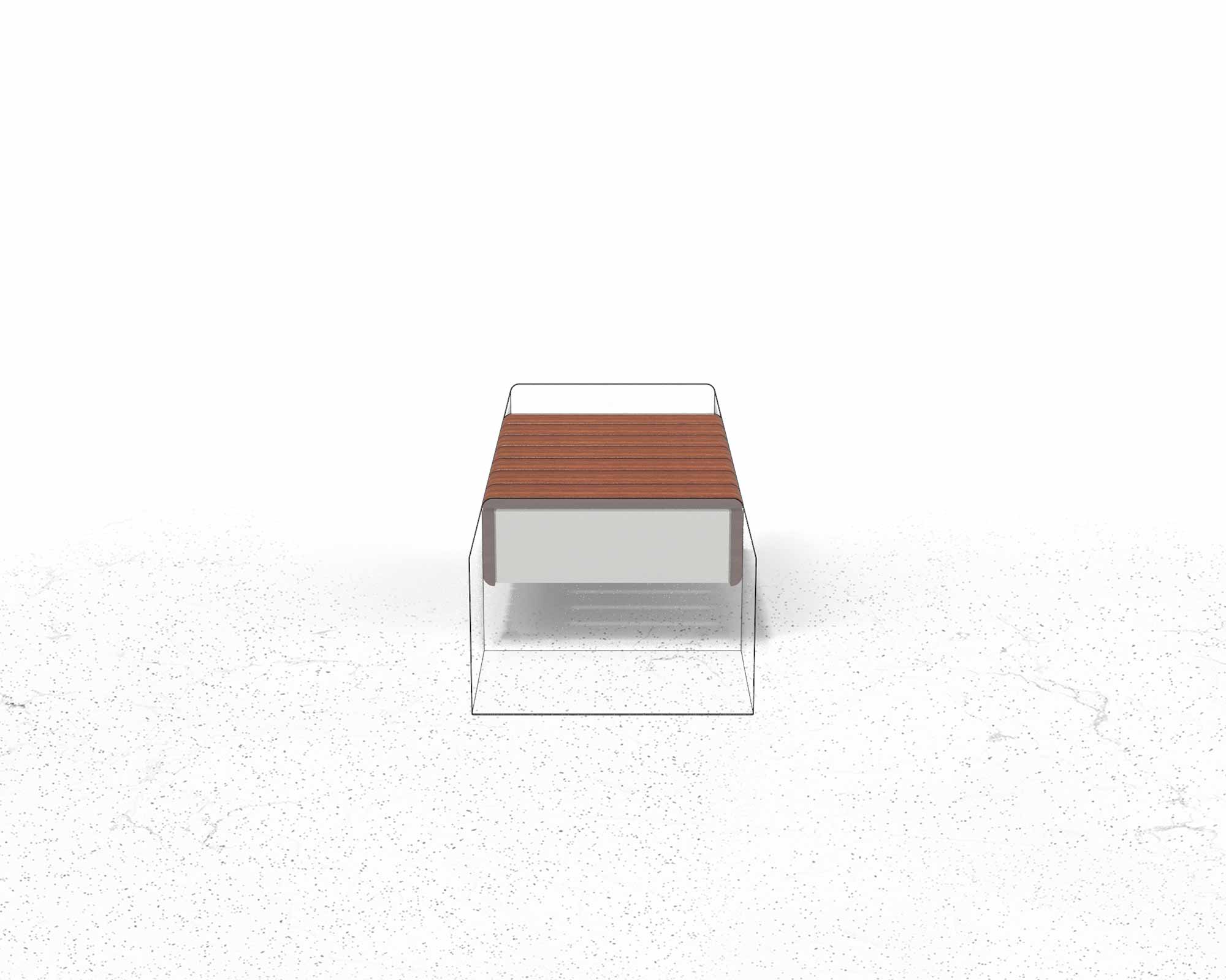 Street and Garden –Drape-timber-backless-platform-side