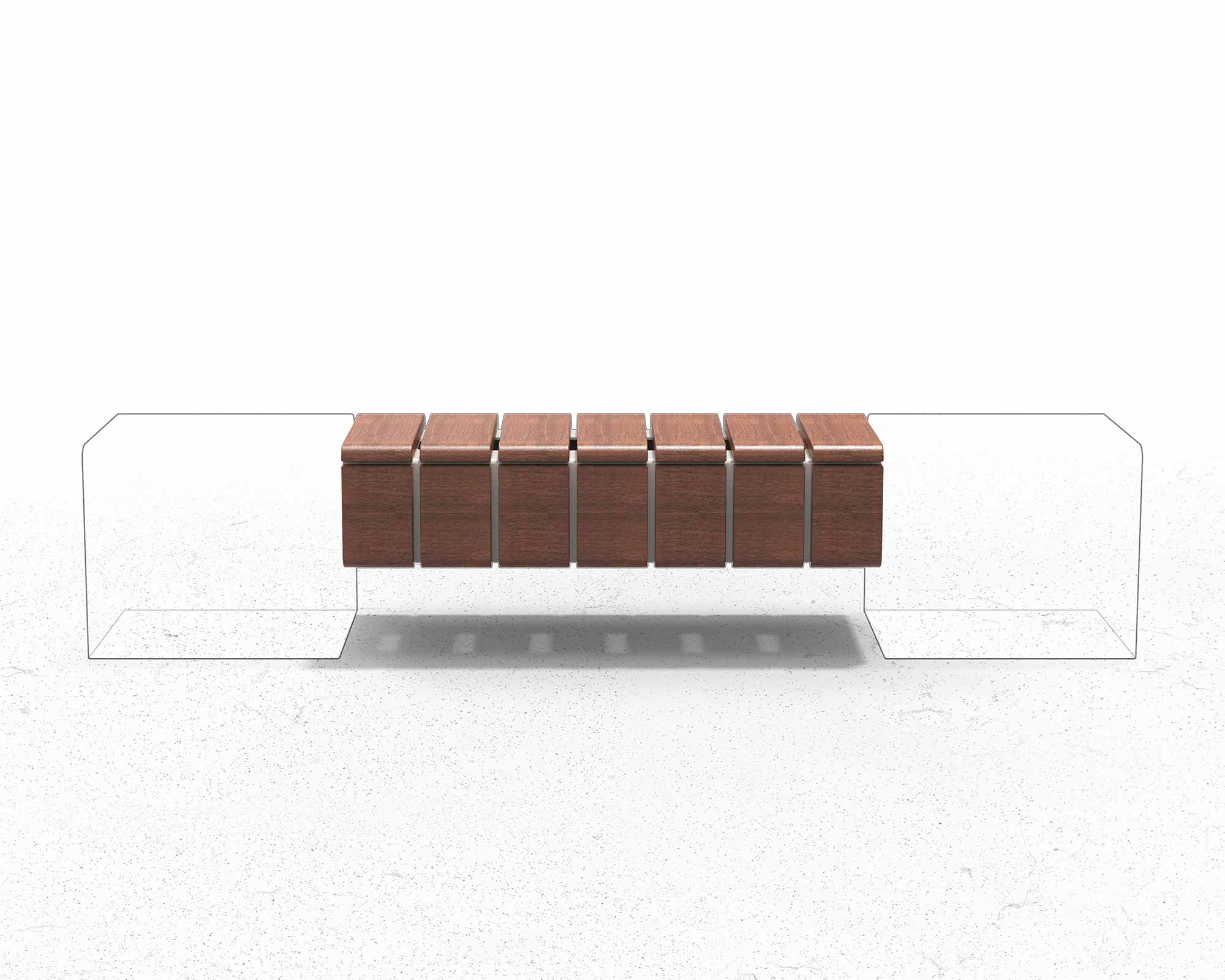 Street and Garden –Drape-Timber-Bridging-Element—Front-Render