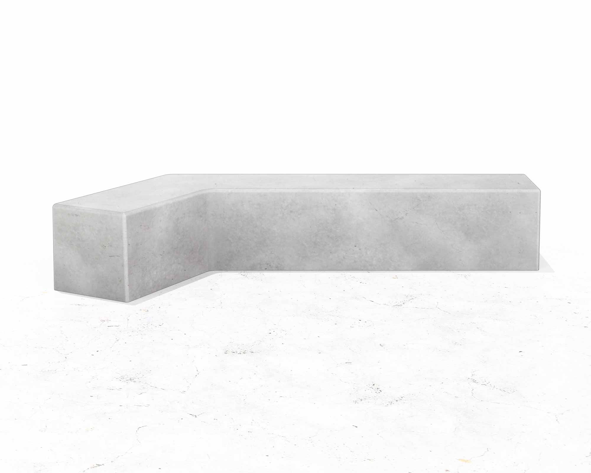 Street and Garden –Flinders-Concrete-Backless-Bench-Front
