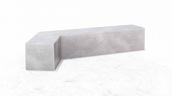 Concrete Backless Bench