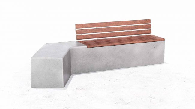Timber Backed Bench