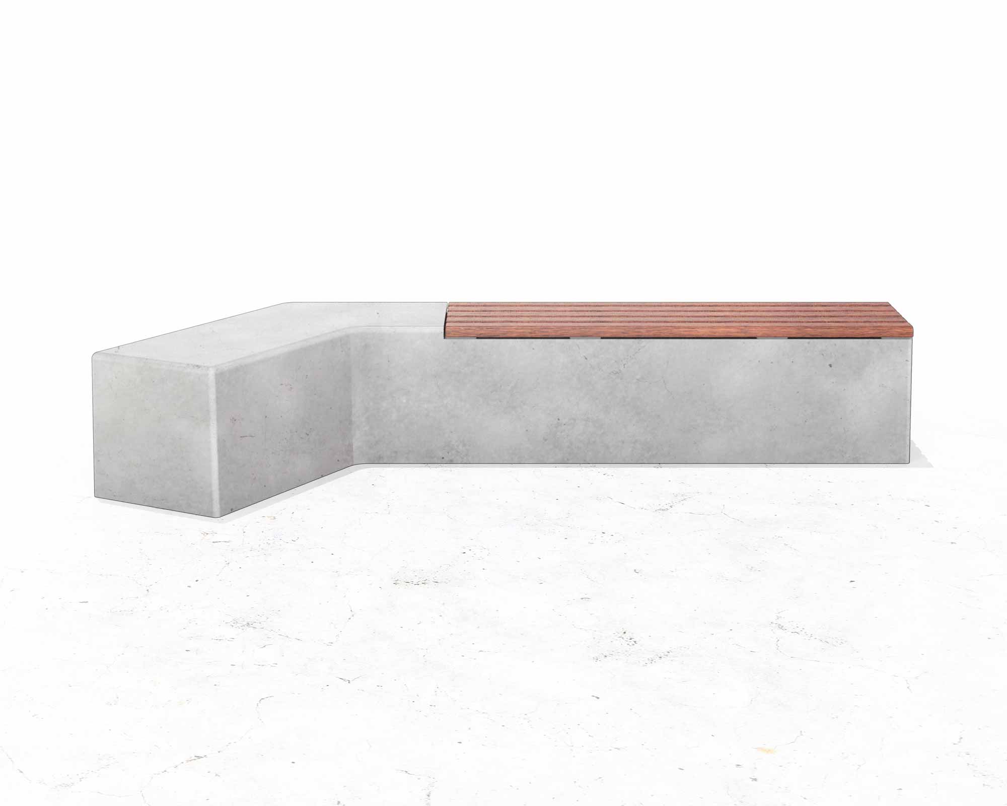 Street and Garden –Flinders-Timber-Backless-Bench-Front