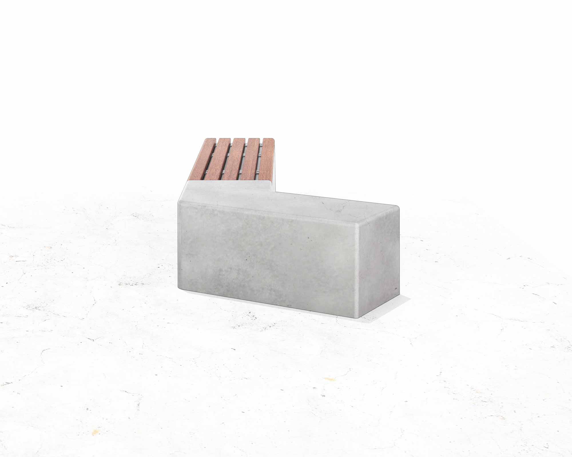 Street and Garden –Flinders-Timber-Backless-Bench-Side