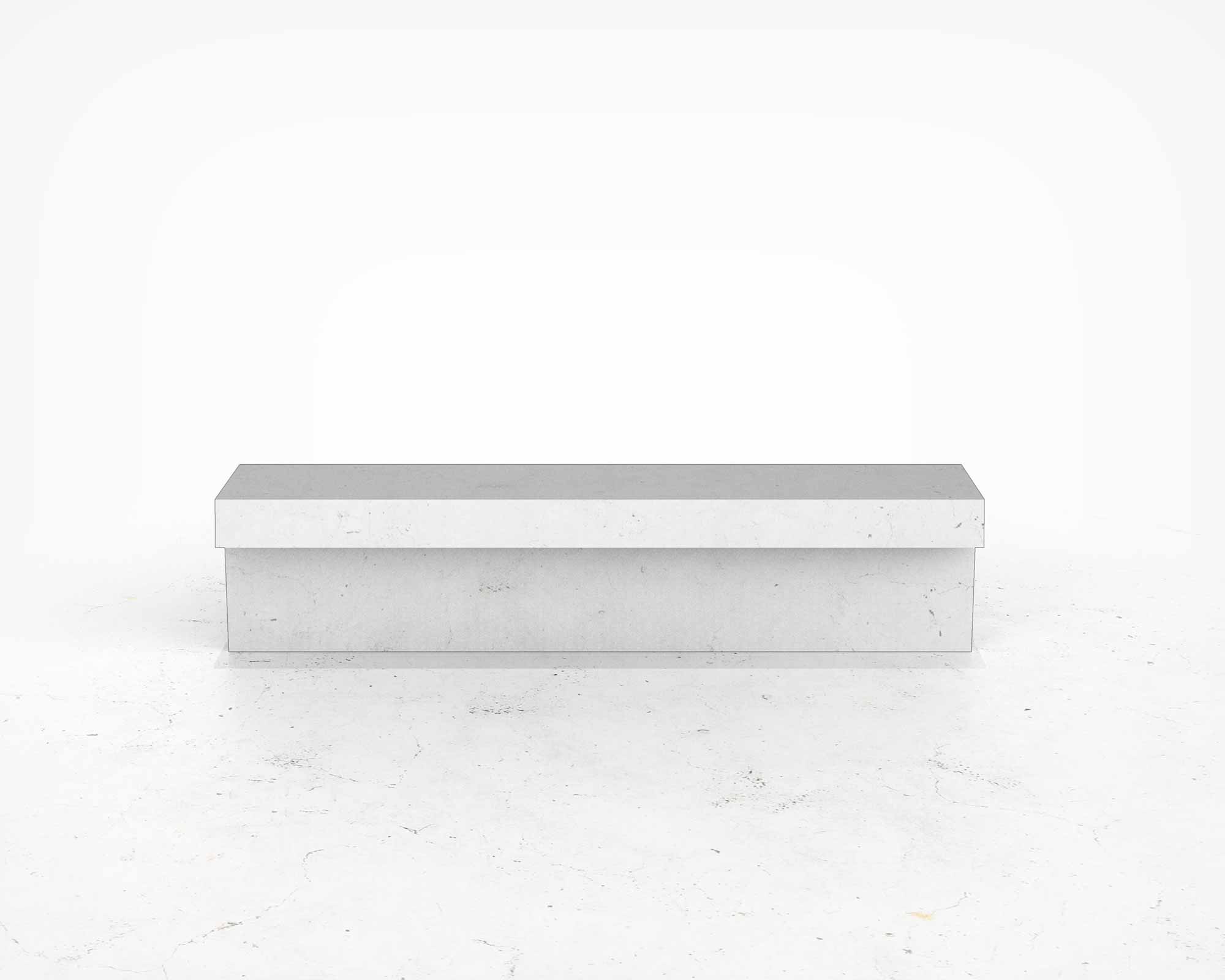 Street and Garden –Marina-Concrete-Backed-Bench-FRONT-scaled