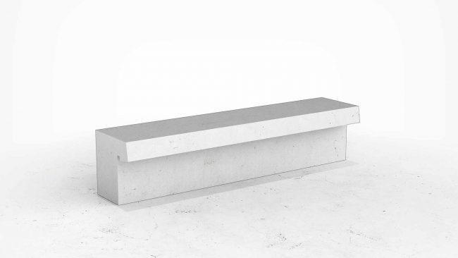 Concrete Backless Bench