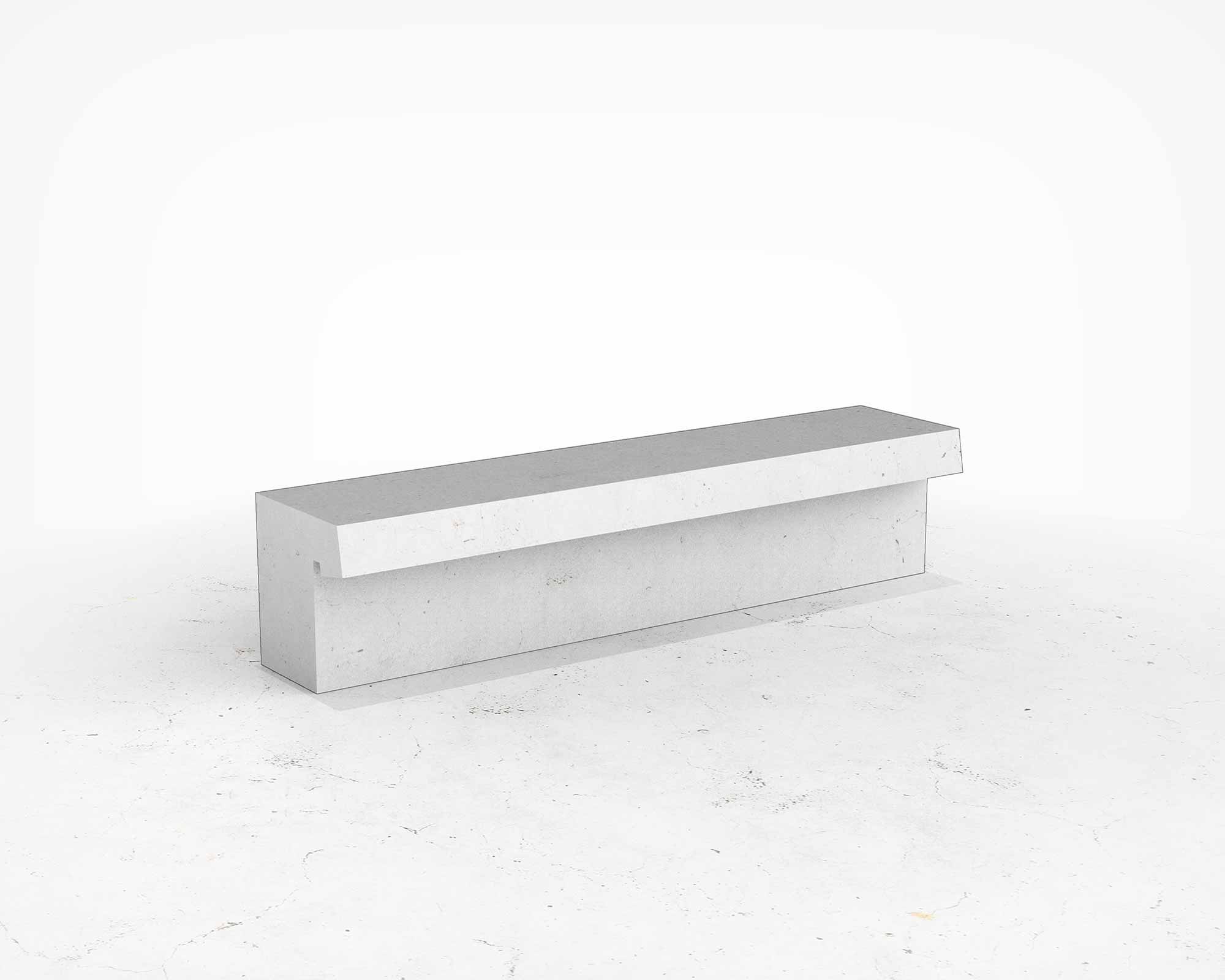 Street and Garden –Marina—Concrete-Backed-Bench—HERO