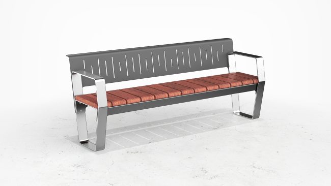Timber Backed Bench