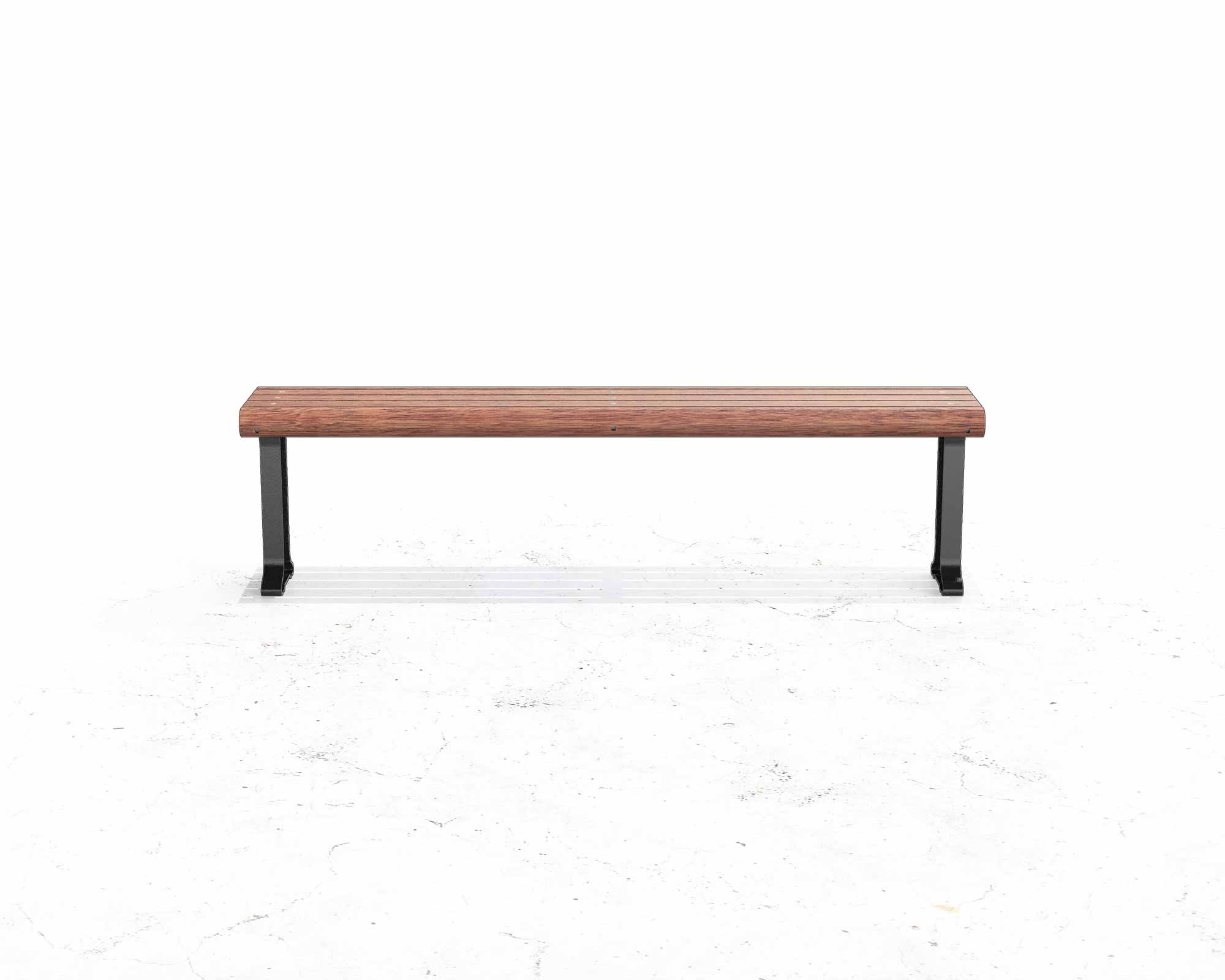 Street and Garden –olympic-backless-bench-Front
