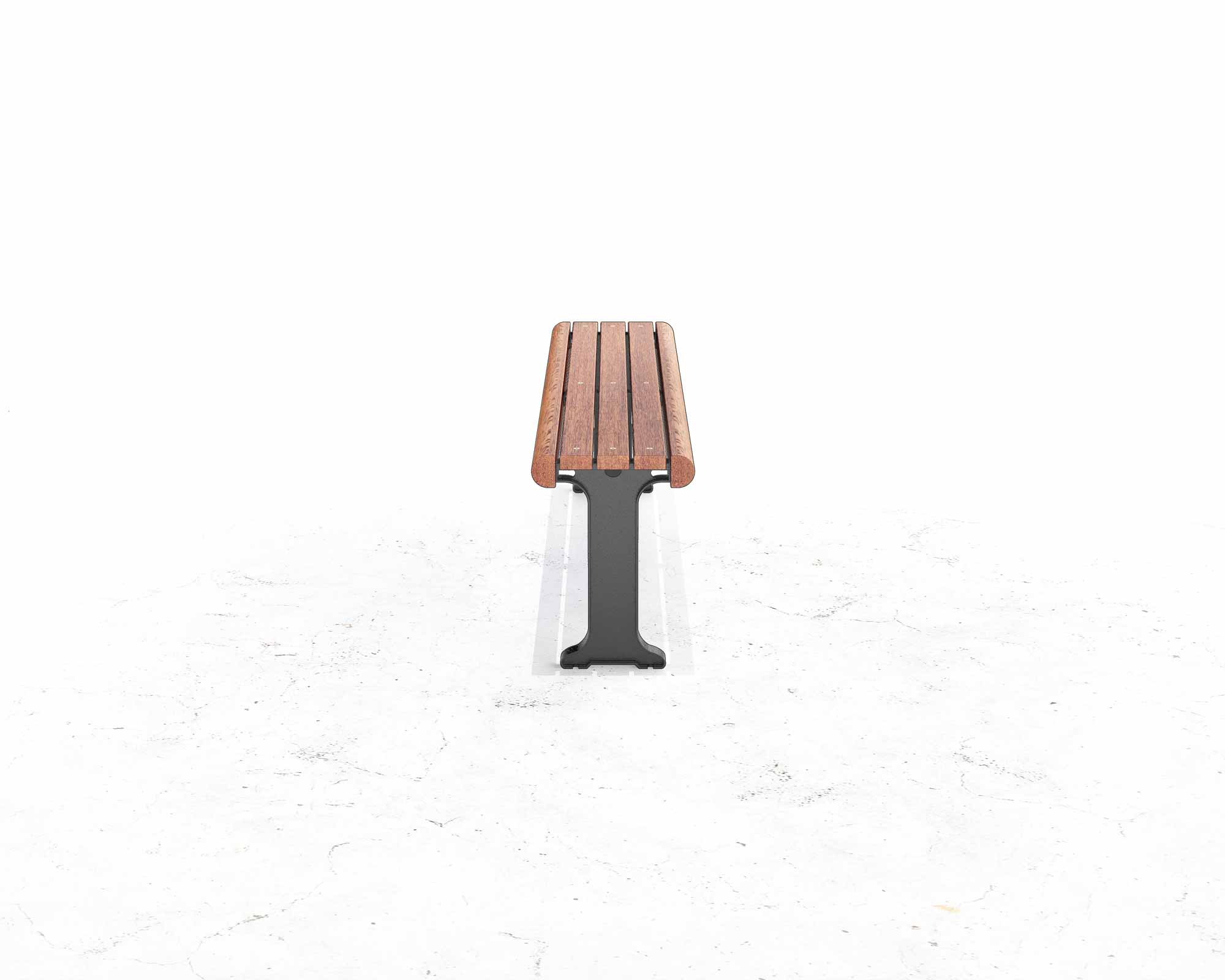 Street and Garden –olympic-backless-bench-side