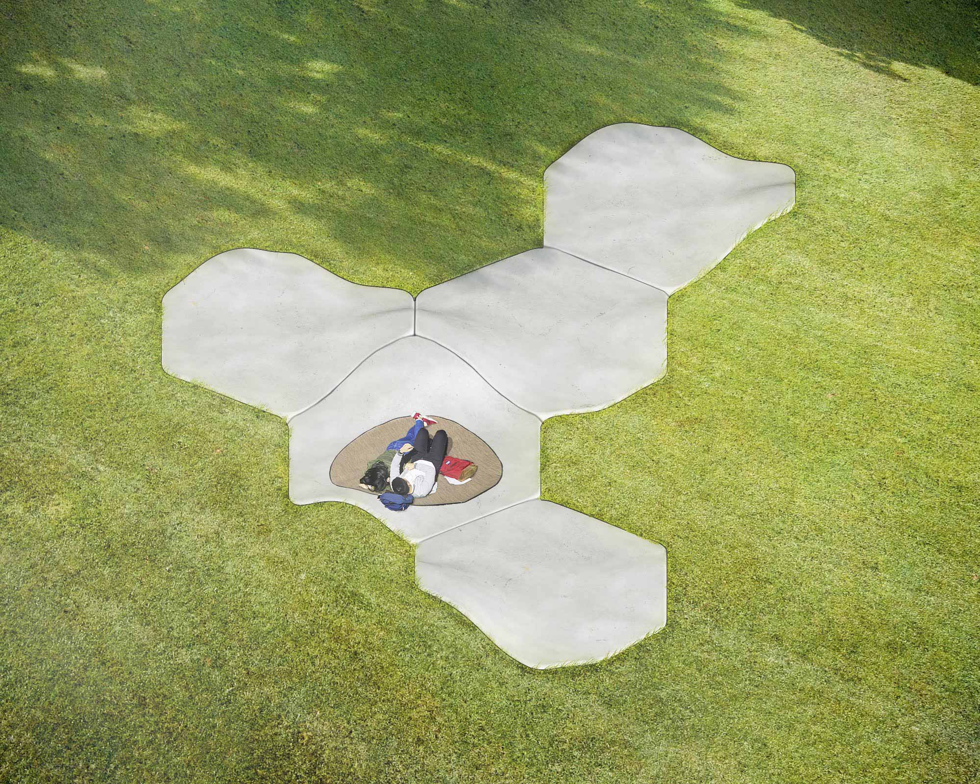 Street and Garden –Rock-Context-Render
