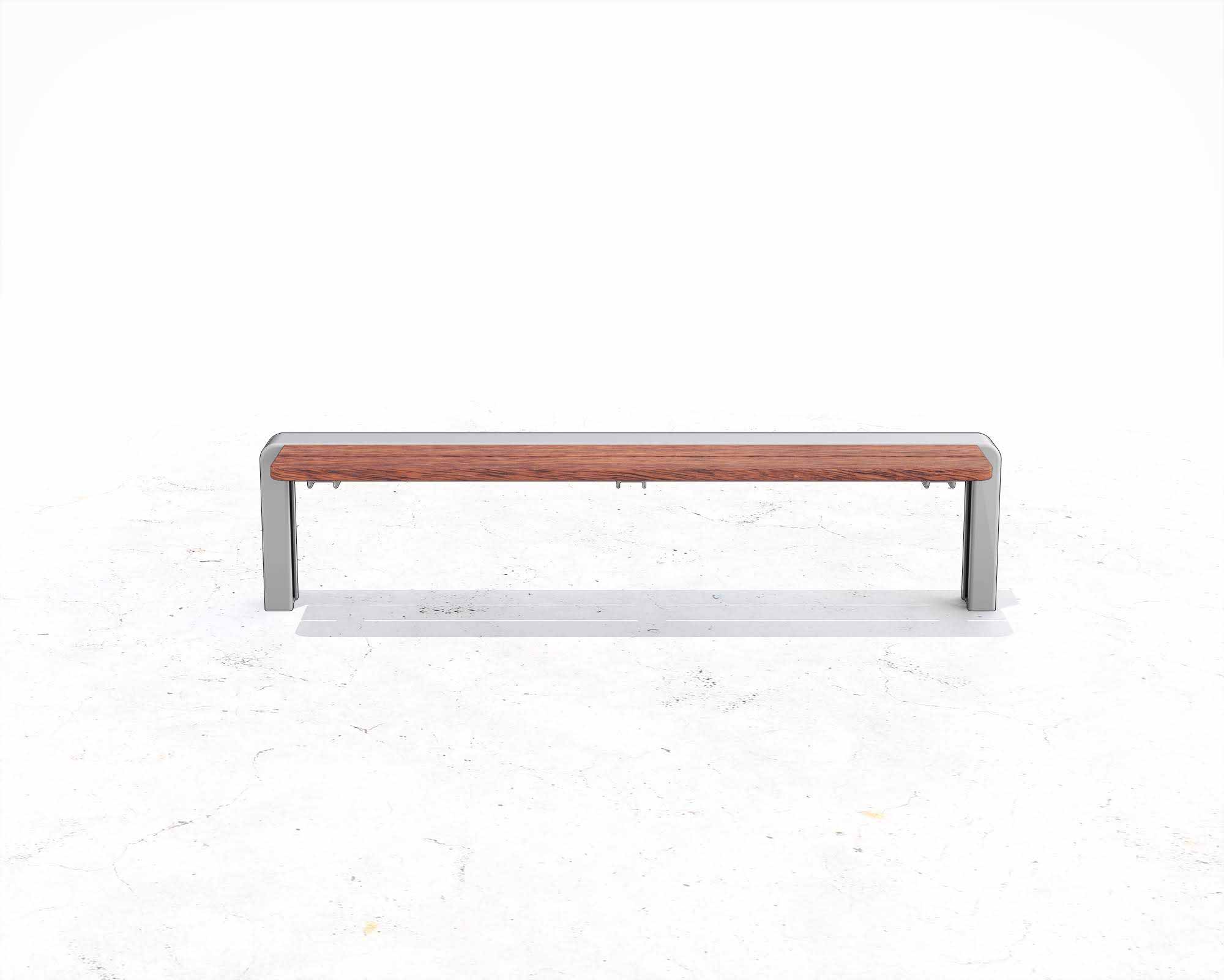 Street and Garden –VERSA–backless-bench—front