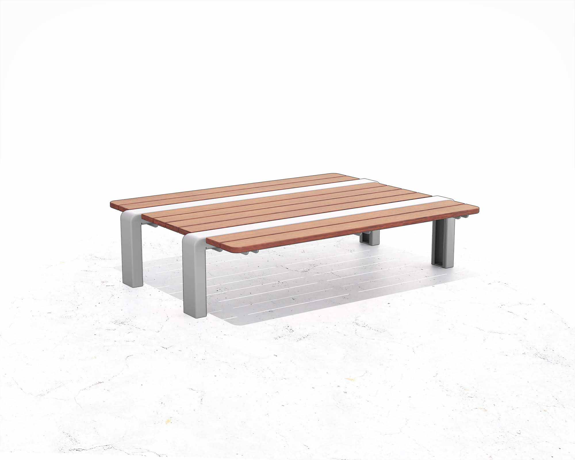 Street and Garden –VERSA–backless-double-platform-bench—hero